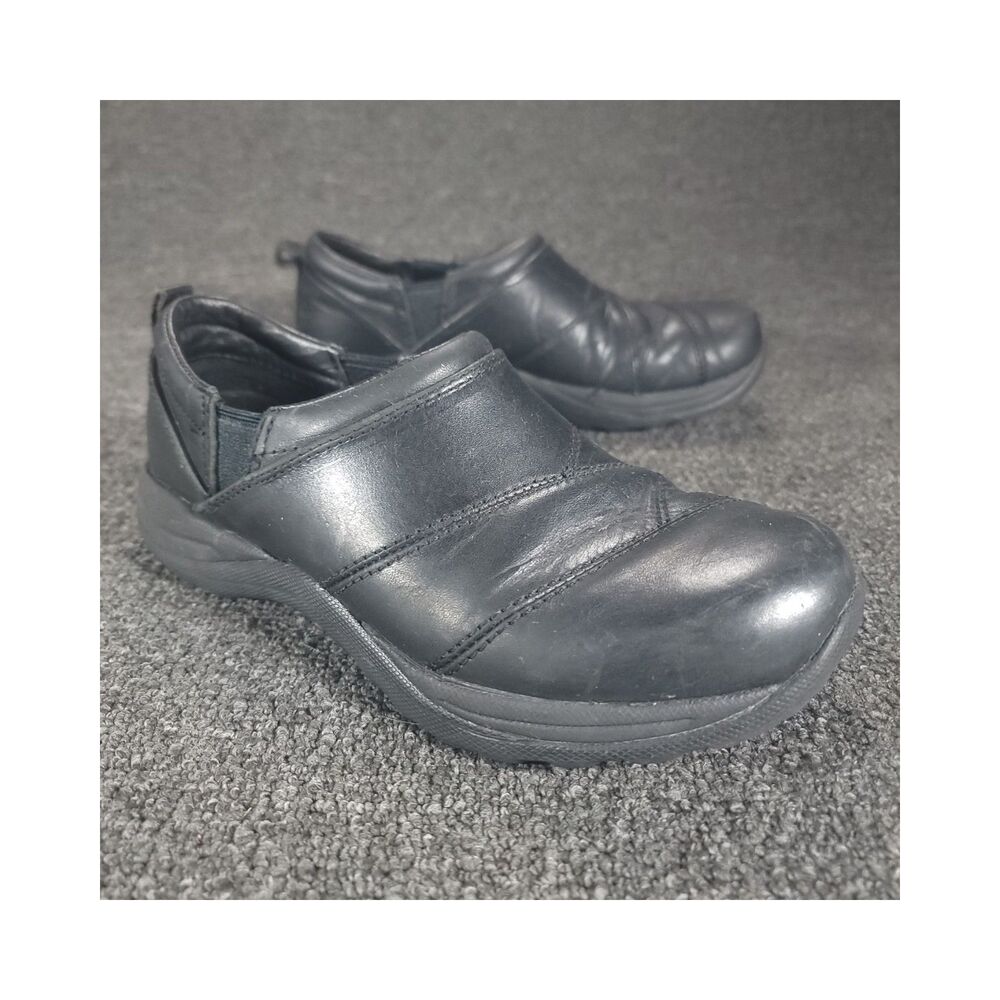 LL Bean Slip On Shoes Womens Size 8 Black Leather Mocs
